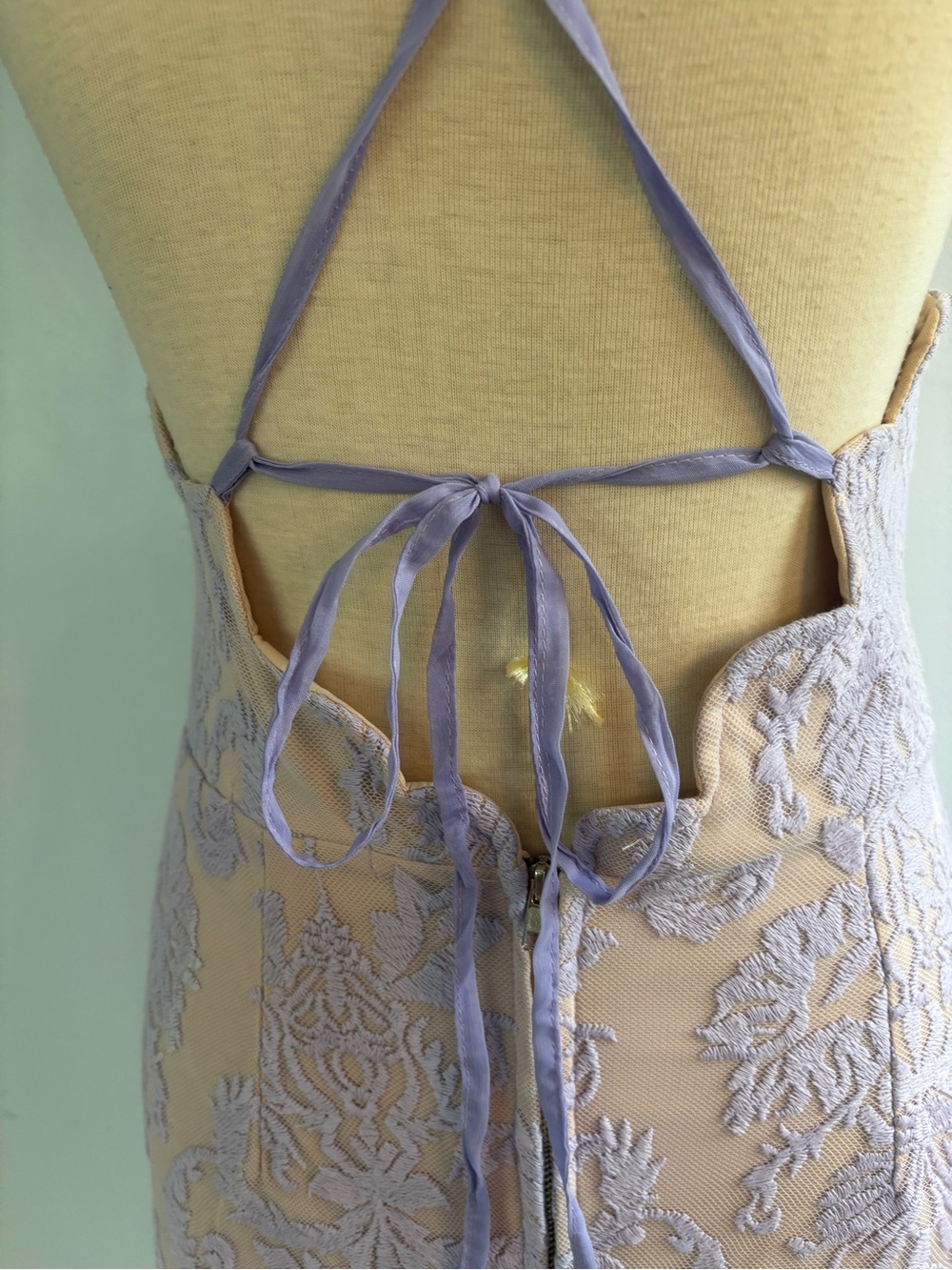 Hello Molly Lilac Lace Halter Mini Dress - Picture 6 of 6